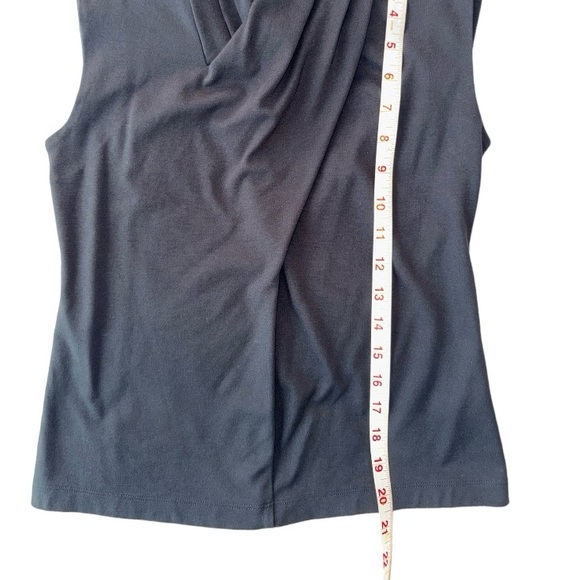 EUC Anthropologie Viola Draped Black Sleeveless Wrapped Shawl Neck Top Size XSP - Picture 12 of 15